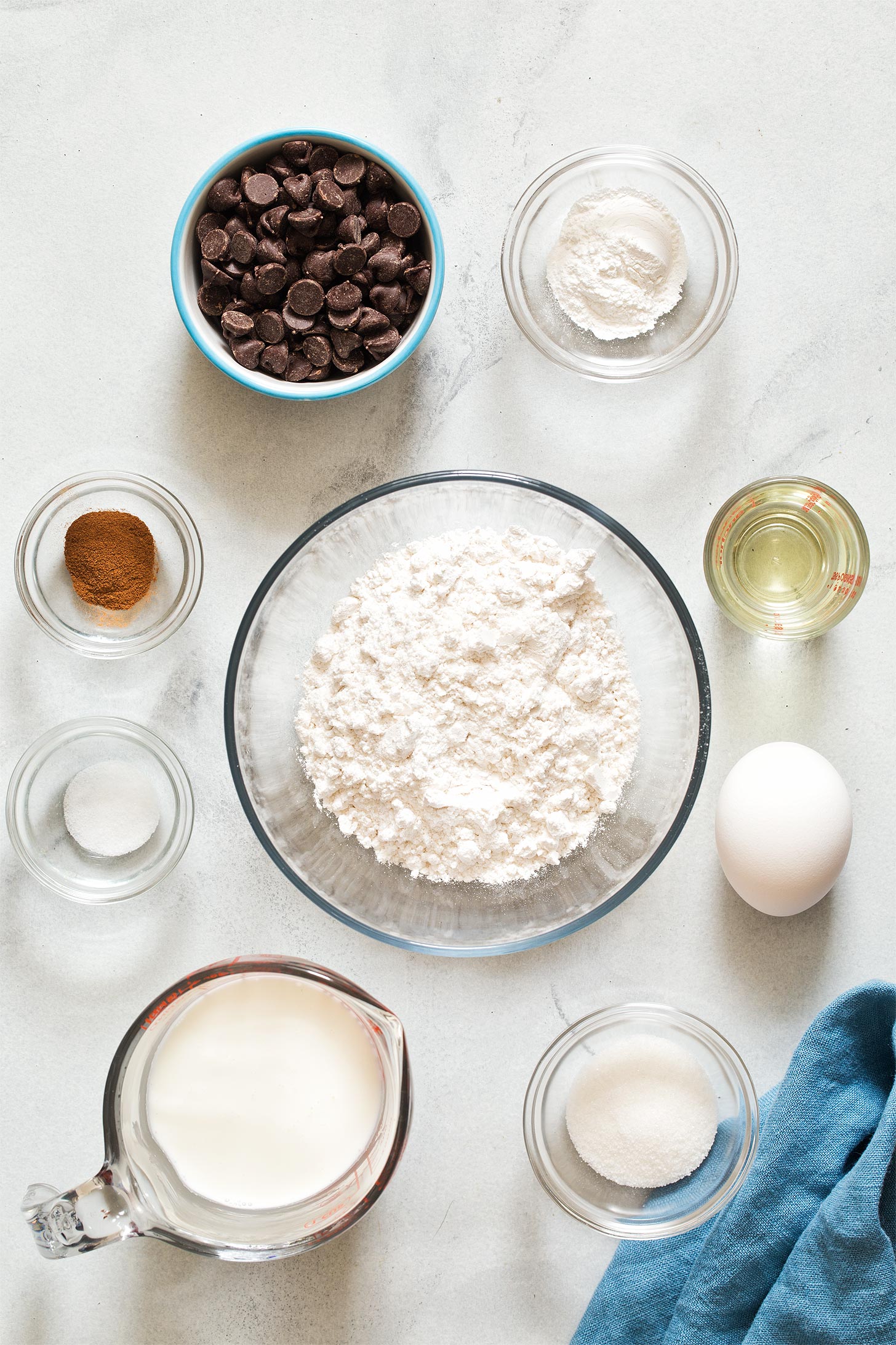 Ingredients for small batch pancakes