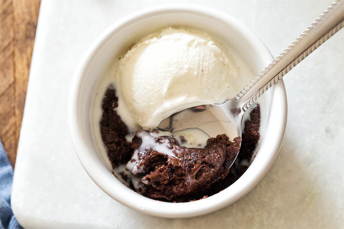 Brownie For One in ramekin