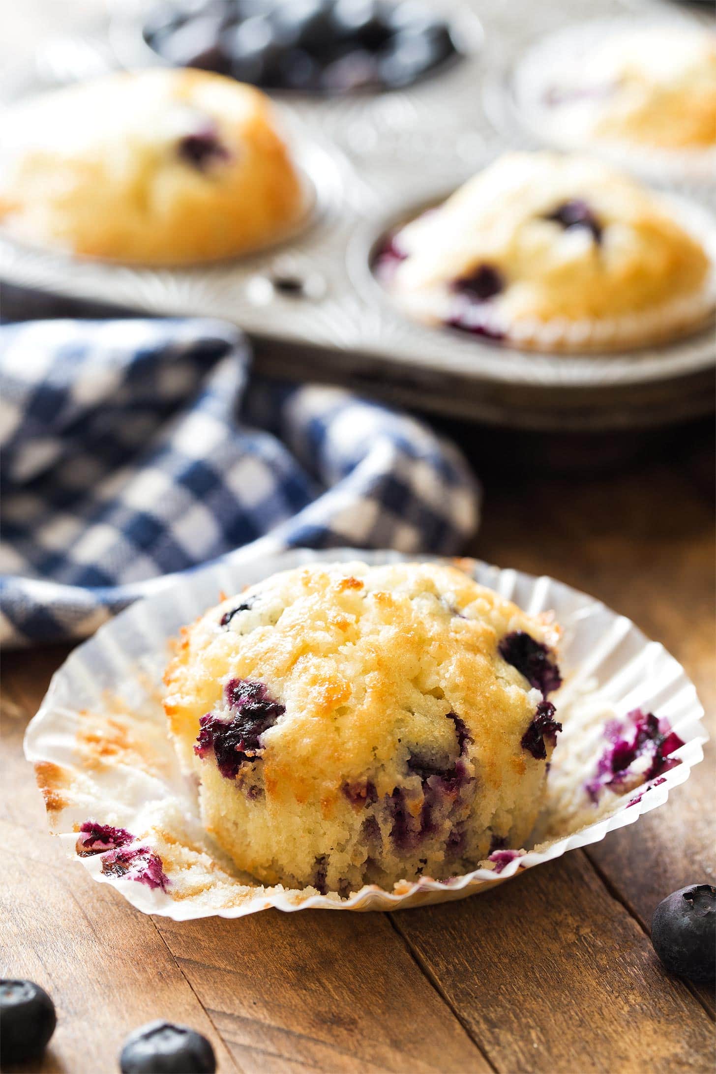 Small batch muffins with blueberries