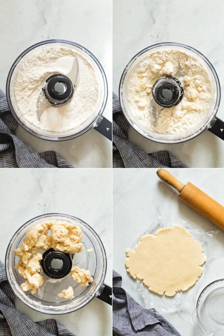 Making pie crust recipe collage