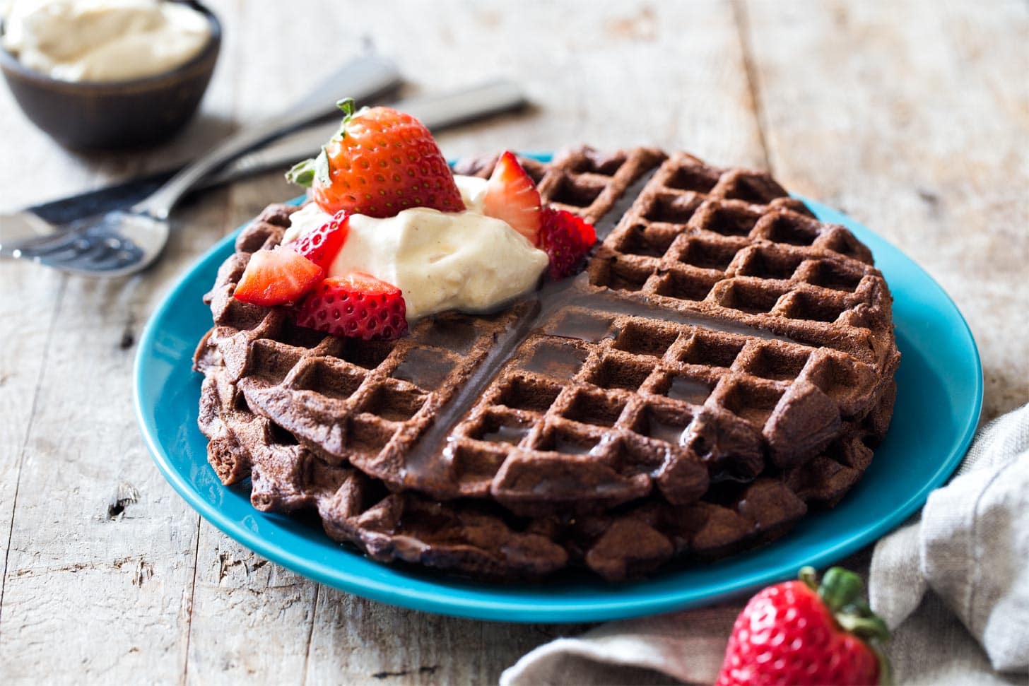 Chocolate Waffles - Homemade In The Kitchen