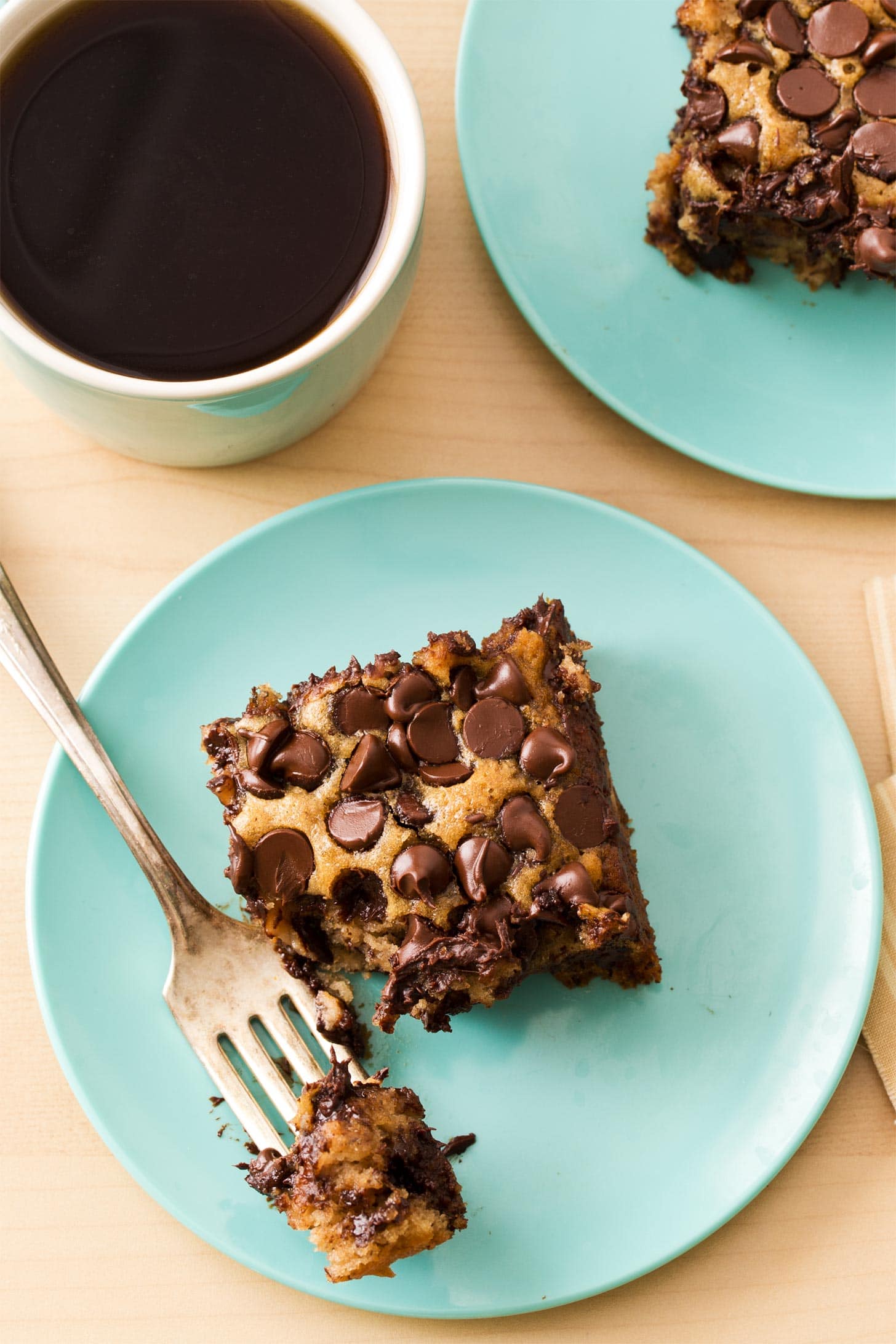 Close up of vegan banana cake