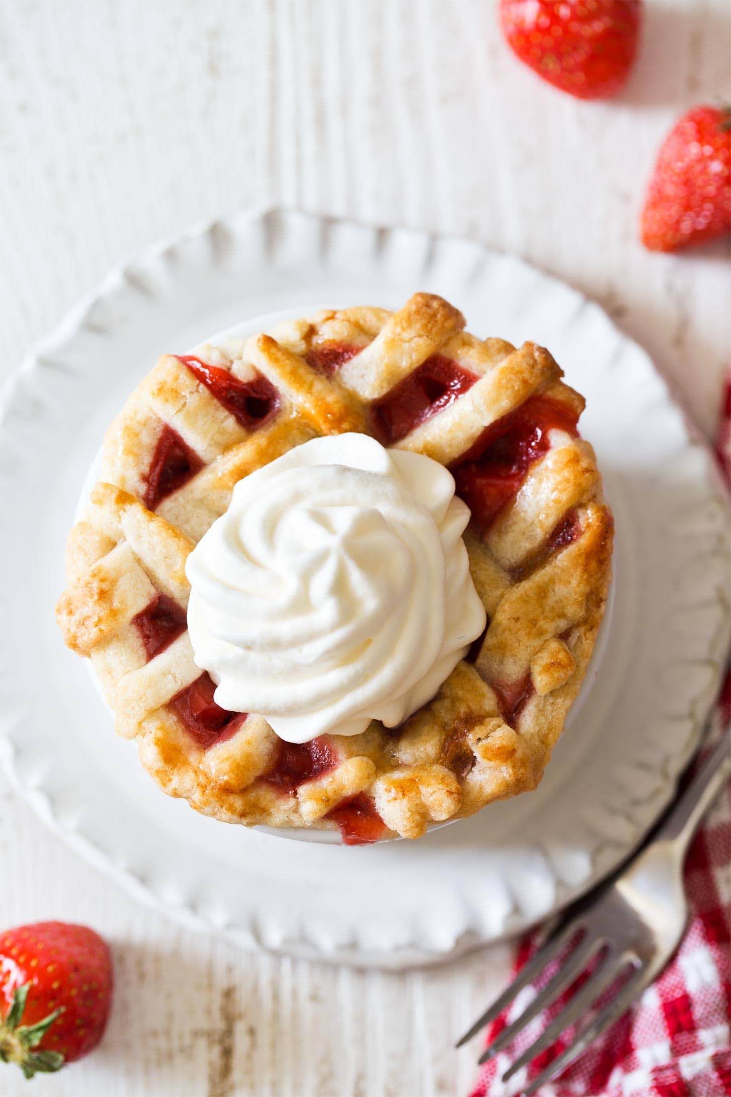 Mini Strawberry Pie with strawberry pie filling