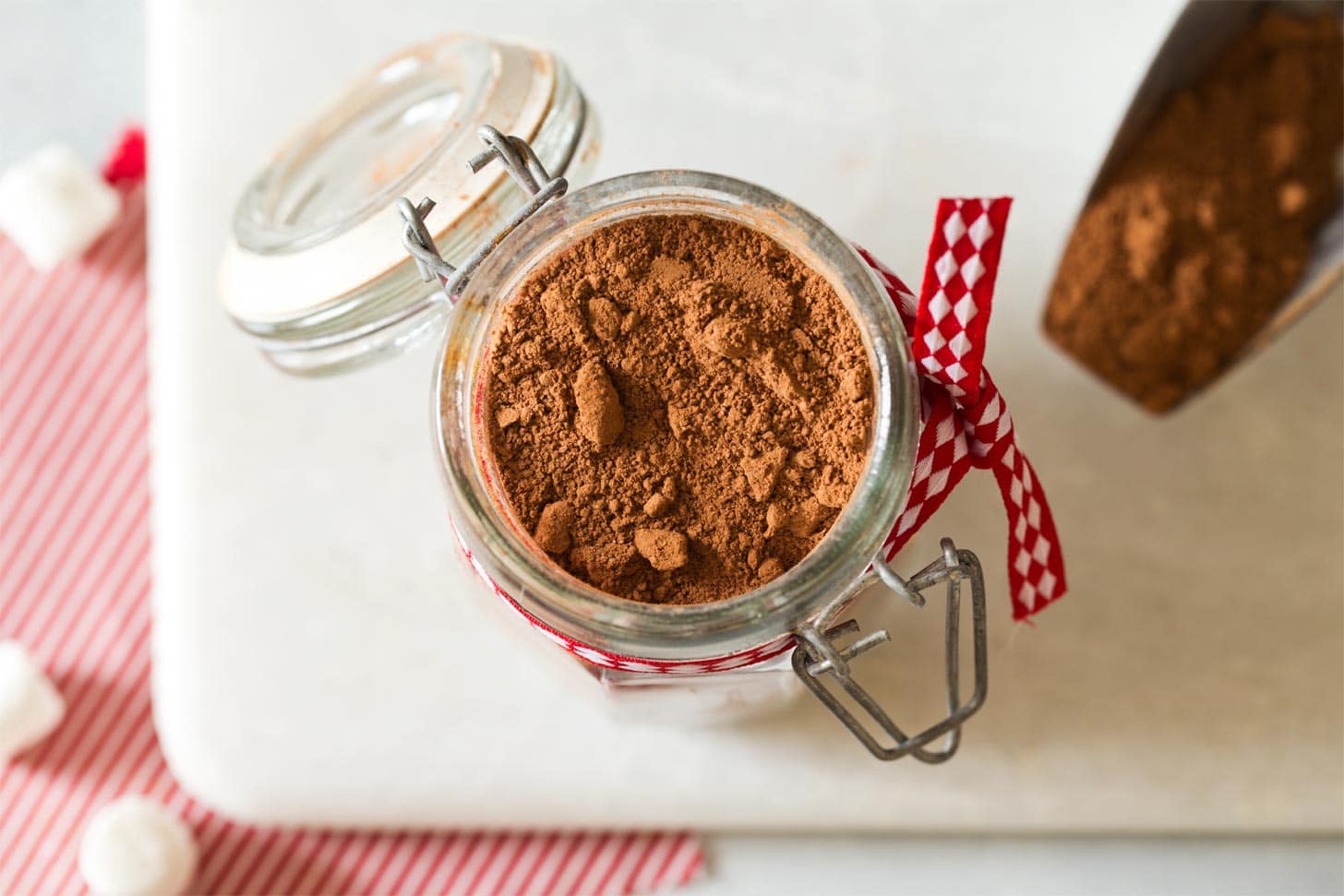 Overhead shot of best hot chocolate mix