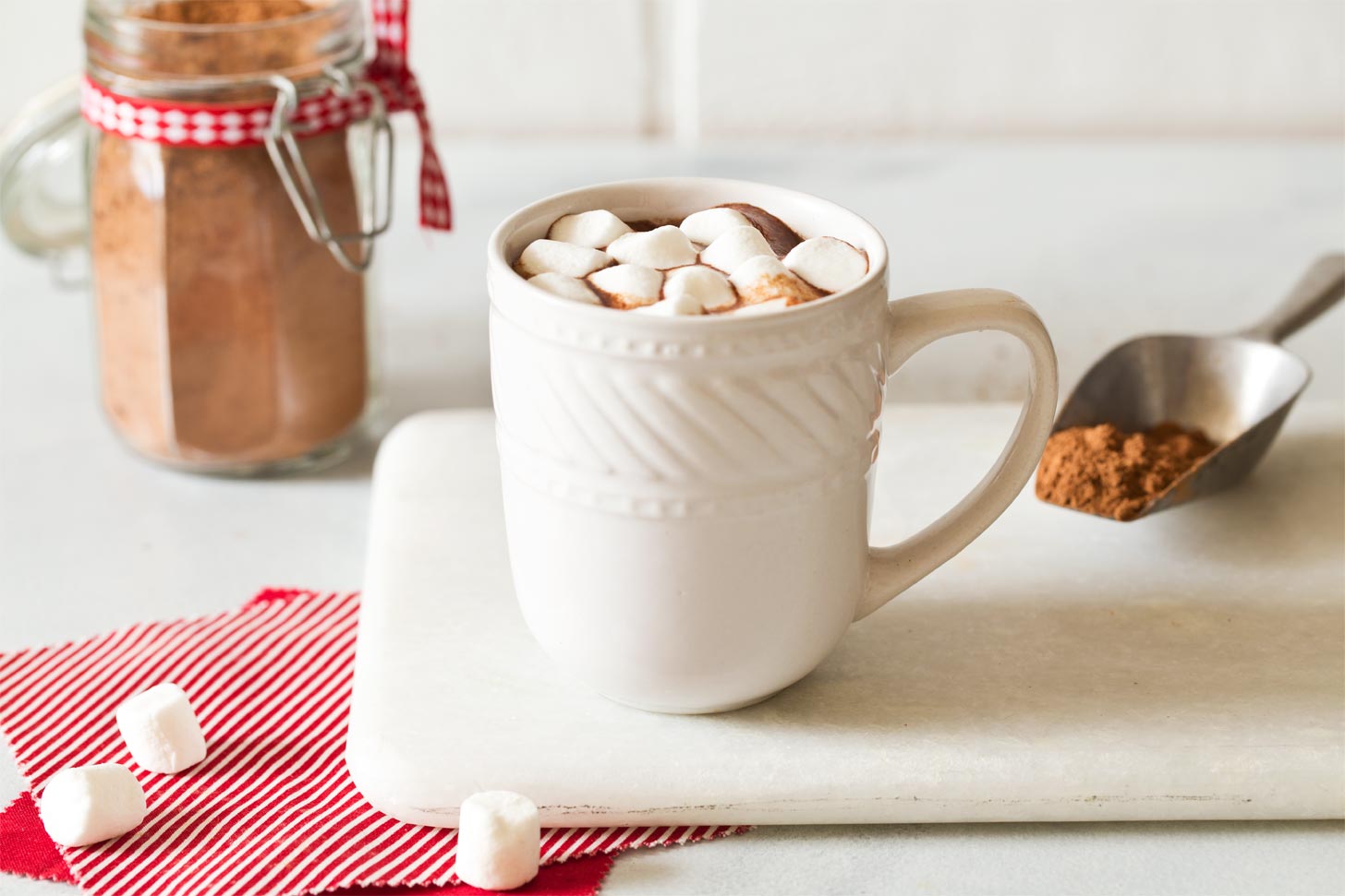 Hot chocolate made from hot cocoa mix