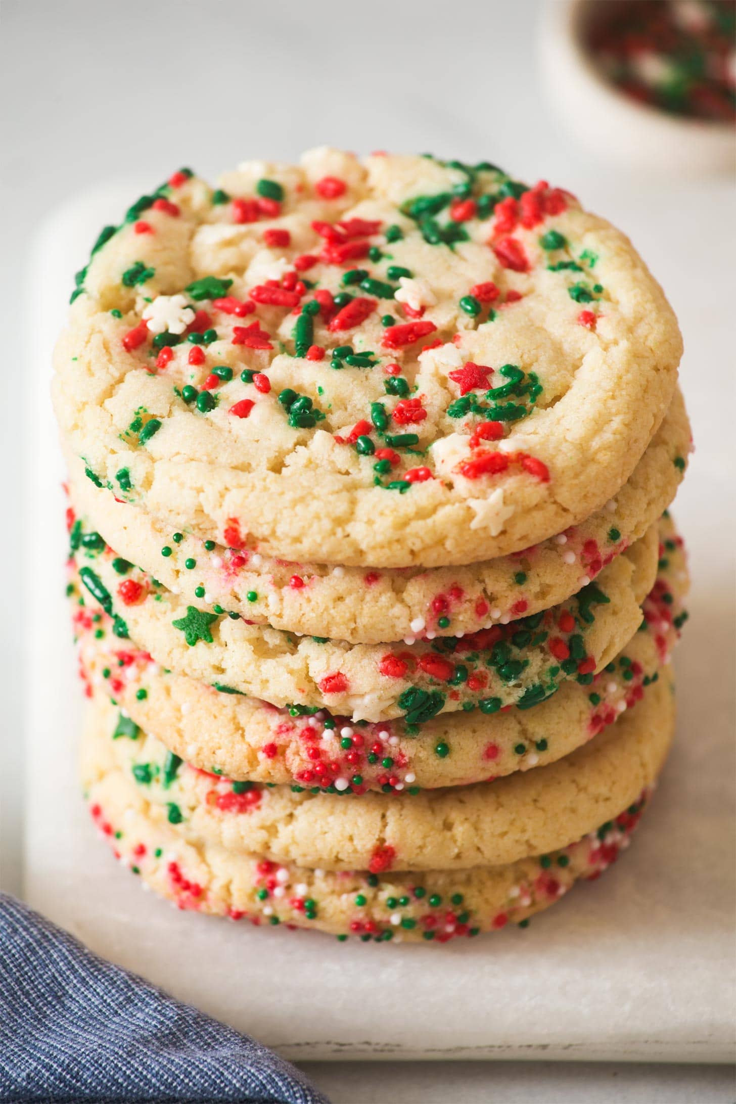 Pile of Christmas drop sugar cookies