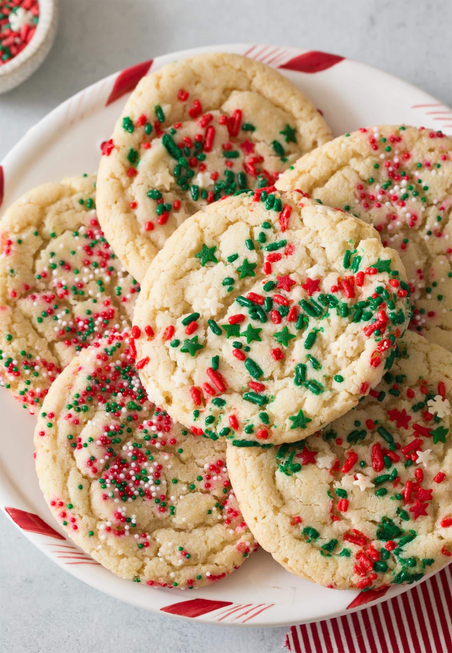 Plate of Christmas sugar cookies