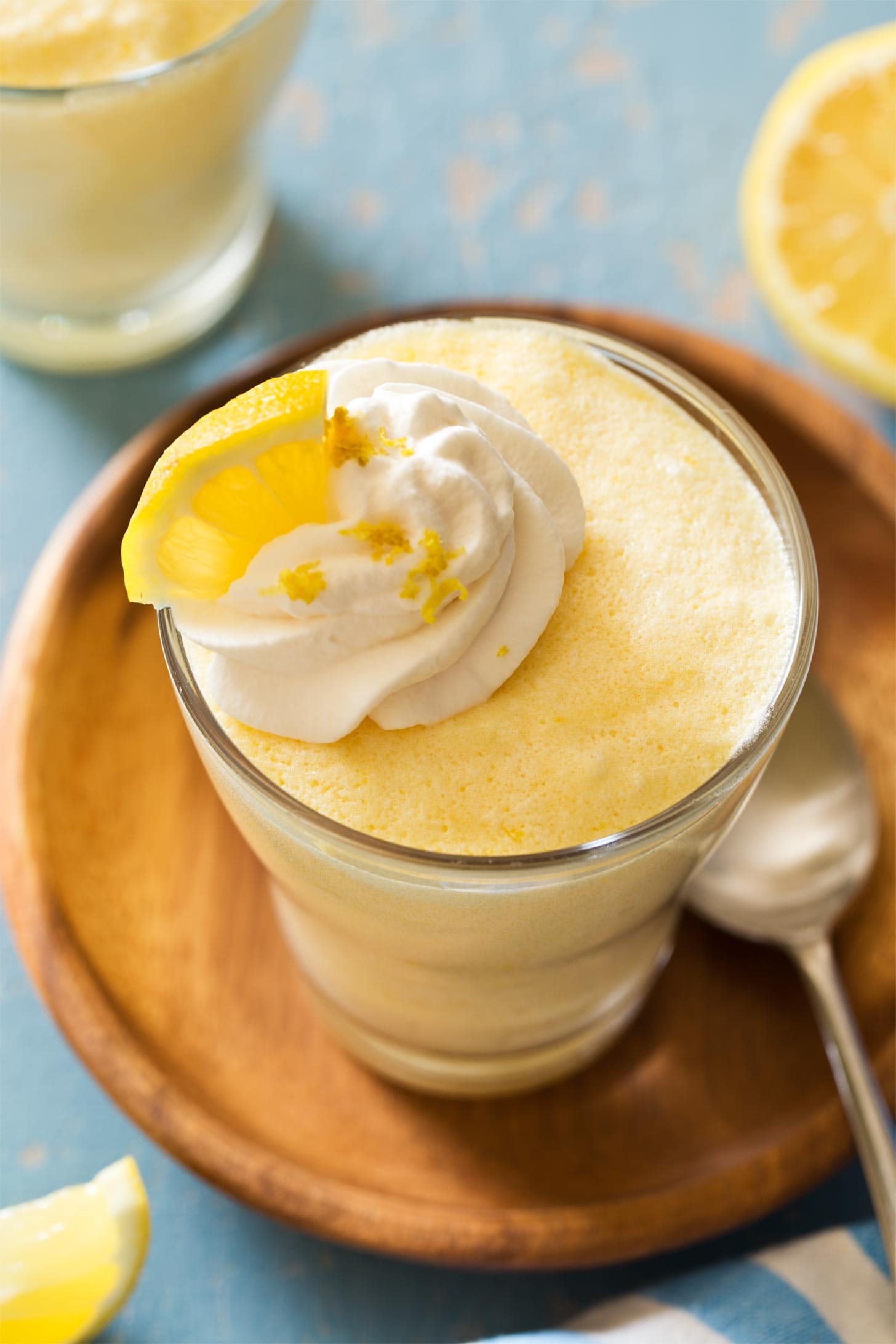 Light and airy lemon mousse served in a cup