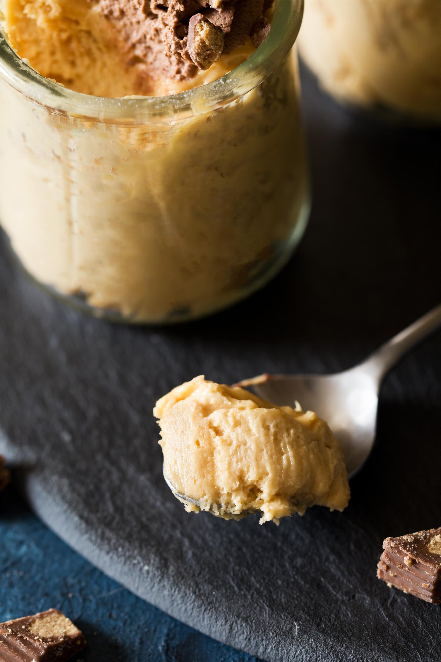 Spoonful of peanut butter dessert