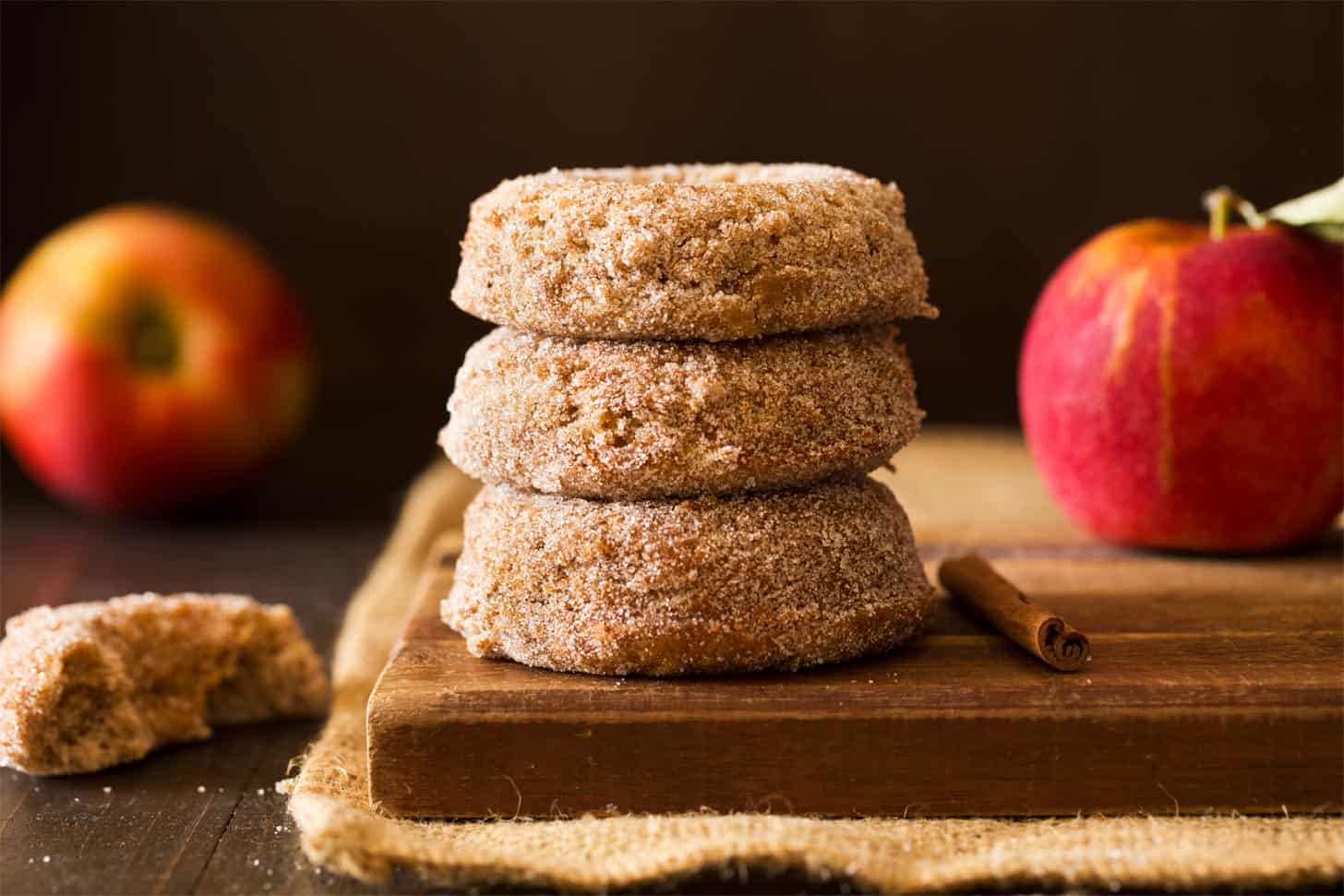 Stack of apple cider doughnuts